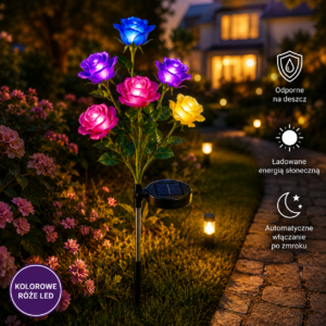 Solarne Róże LED – Magiczny Bukiet do Ogrodu