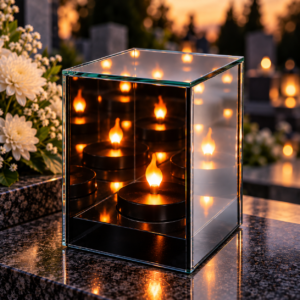 Wieczny Blask™ – Lustrzany Lampion Znicz 3D